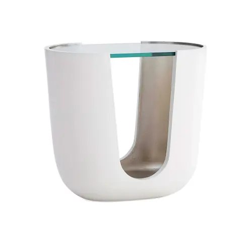 Soleil Pull-Up Table - White/Champagne