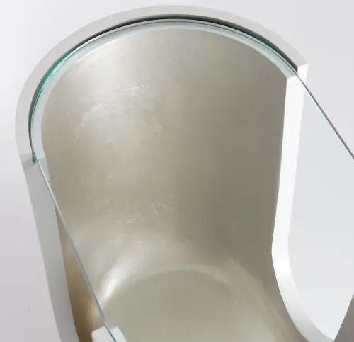 Soleil Pull-Up Table - White/Champagne