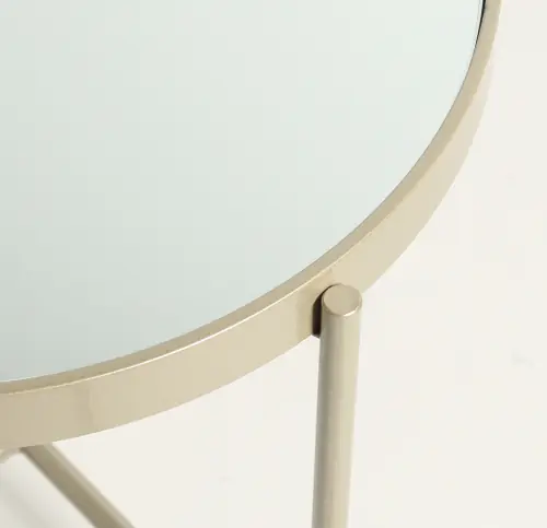Turino Large Table - Mirror/Champagne