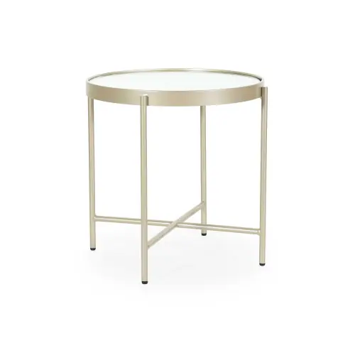 Turino Small Table - Mirror/Champagne