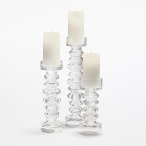 Glass Ribbed Candleholder/Vase