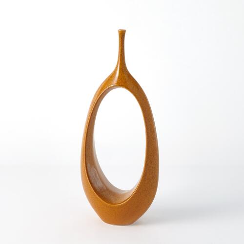 Open Ring Vase-Orange