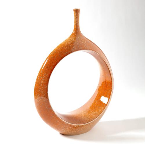 Open Ring Vase-Orange