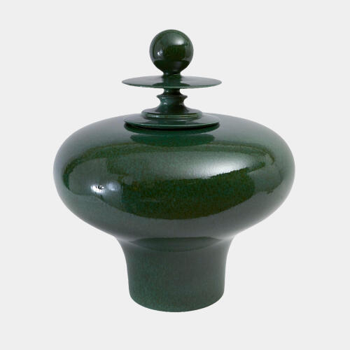 Happy Temple Jar-Emerald-Squat