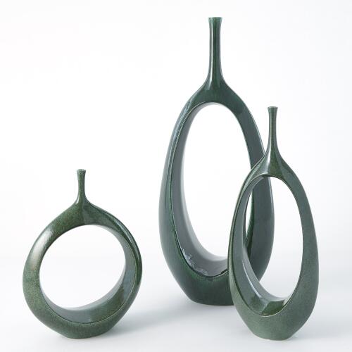 Open Ring Vase-Emerald