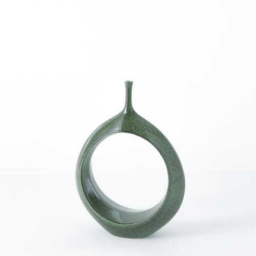Open Ring Vase-Emerald
