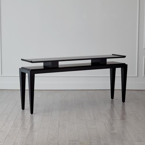 Poise Console Table-Black Satin