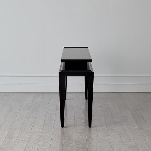 Poise Console Table-Black Satin
