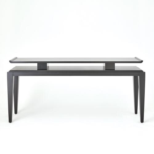 Poise Console Table-Black Satin