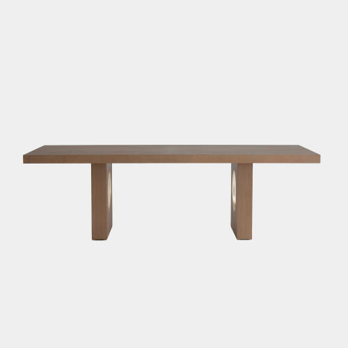 Oculus Dining Table-Nutmeg/Champagne