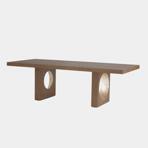 Oculus Dining Table-Nutmeg/Champagne
