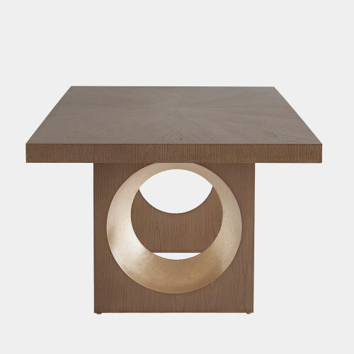 Oculus Dining Table-Nutmeg/Champagne