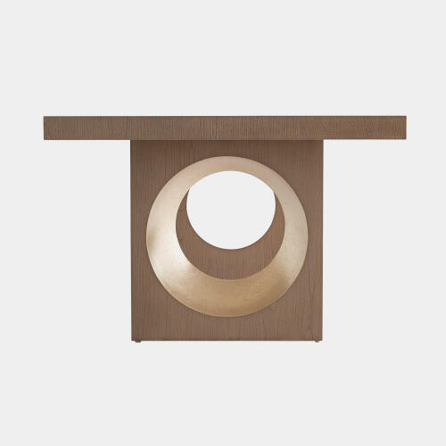 Oculus Dining Table-Nutmeg/Champagne