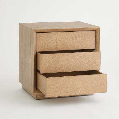 Burst Bedside Chest-Nutmeg Right