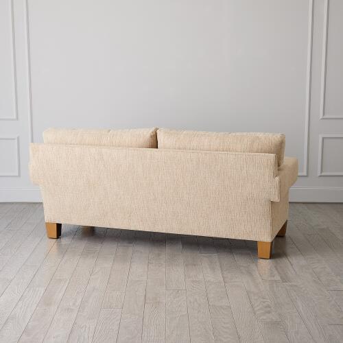 Square Arm Sofa-Natural