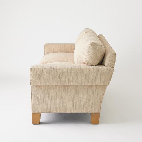Square Arm Sofa-Natural