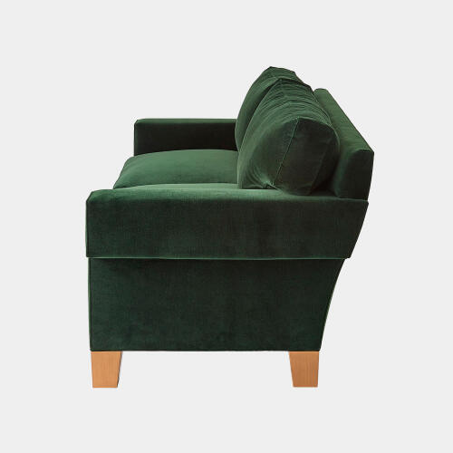 Zosia Sqaure Arm Sofa-Green Velvet