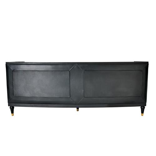 Arc Sofa-Black Leather