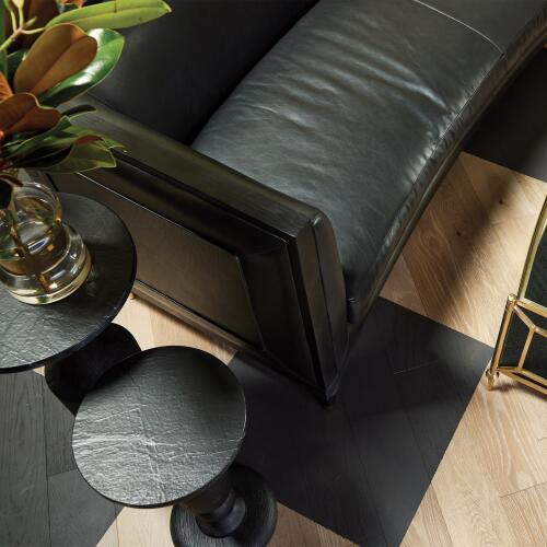 Arc Sofa-Black Leather