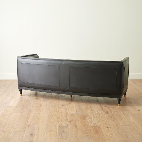 Arc Sofa-Black Leather