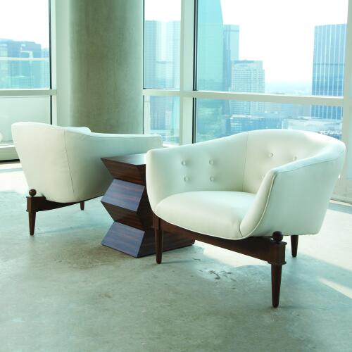 Mimi Chair-White Leather