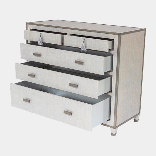 Argento Glass for Ann Gish Chest of Drawers