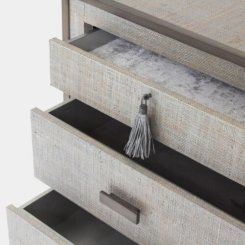 Argento Glass for Ann Gish Chest of Drawers