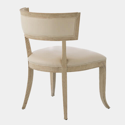 Klismos Chair-Beige Leather