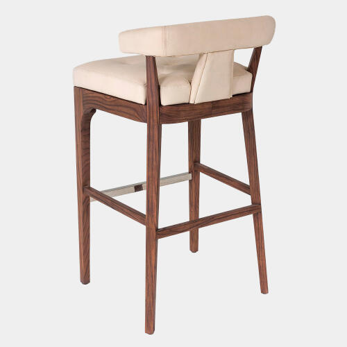 Moderno Barstool-Ivory Marble Leather