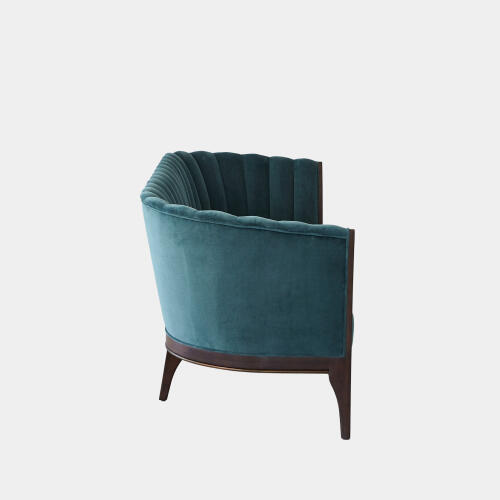 Connor Channel Back Sofa-Dragonfly Velvet