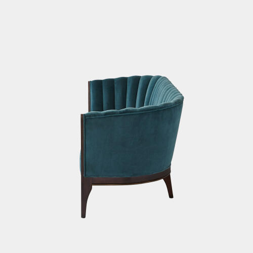 Connor Channel Back Sofa-Dragonfly Velvet