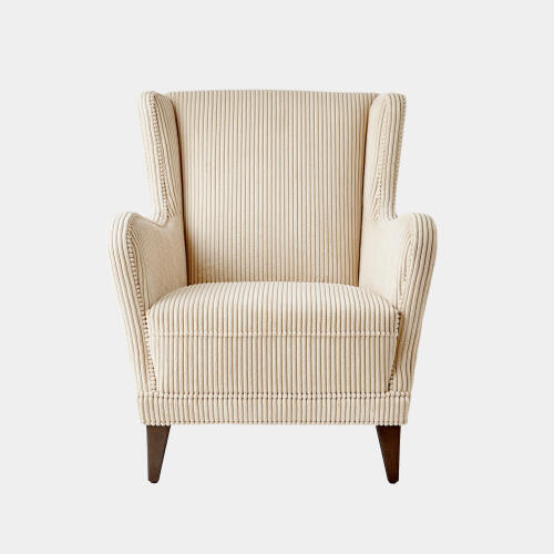 Lounge Chair-Wide Wale Corduroy-Vanilla