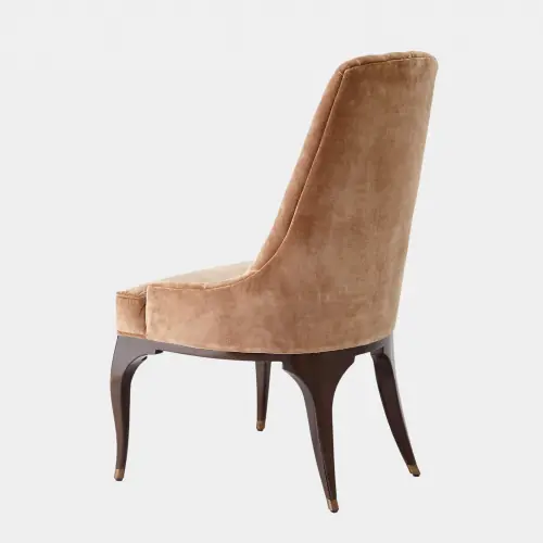 Douglas Channel Tufted Dining Chair-Mushroon
