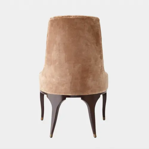 Douglas Channel Tufted Dining Chair-Mushroon