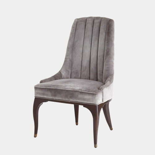 Douglas Channel Tufted Dining Chair-Gargoyle