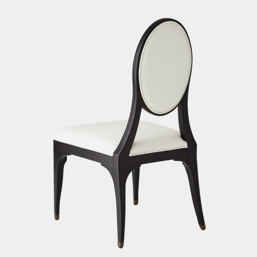 Harlow Chair-Black w/White Leather
