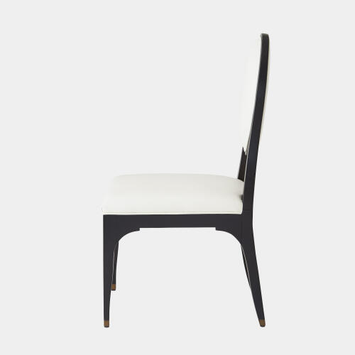Harlow Chair-Black w/White Leather