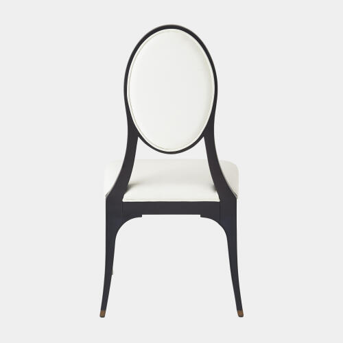 Harlow Chair-Black w/White Leather