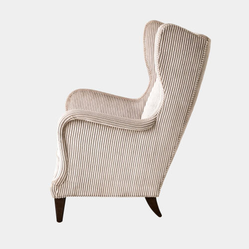 Wing Chair-Wide Wale Corduroy-Smoke