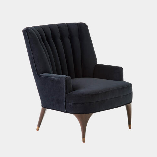 Duncan Chair-Black Velvet