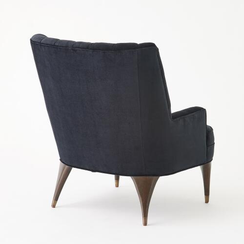 Duncan Chair-Black Velvet
