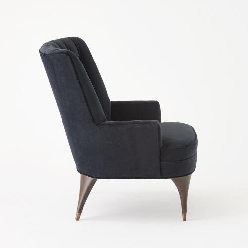 Duncan Chair-Black Velvet