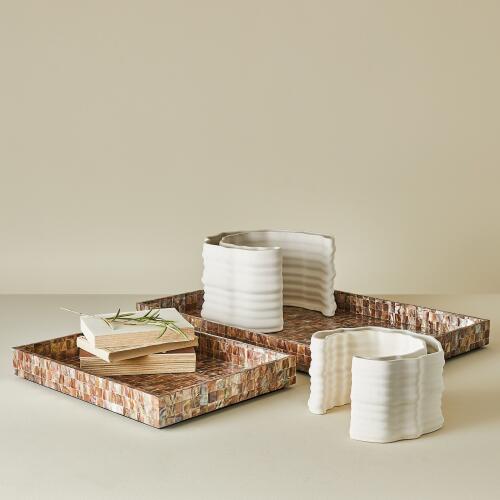 Mother Of Pearl Tray-Sunset