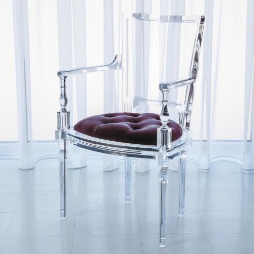 Marilyn Acrylic Arm Chair-Sultana Lavender