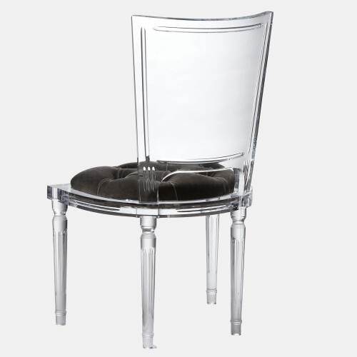 Marilyn Acrylic Side Chair-Pewter