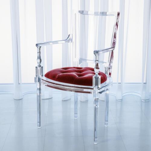 Marilyn Acrylic Arm Chair-Red Pepper