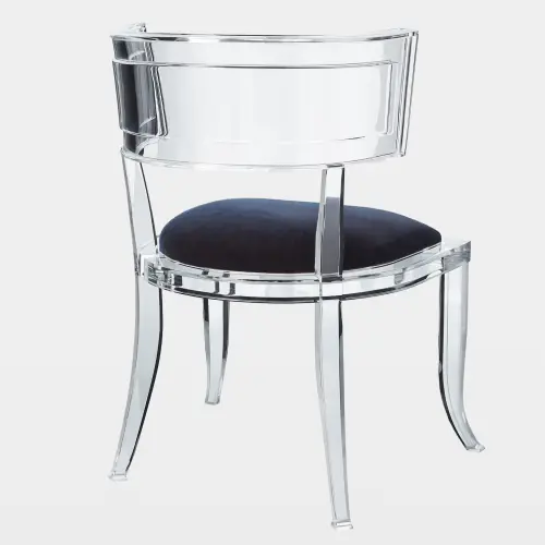 Klismos Acrylic Chair-Admiral Blue