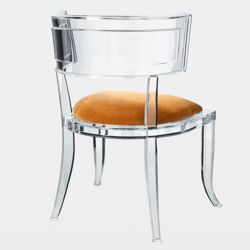 Klismos Acrylic Chair-Brown Sugar