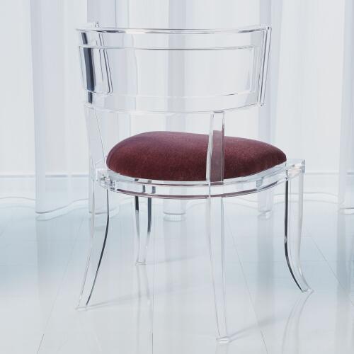 Klismos Acrylic Chair-Sultana Lavender