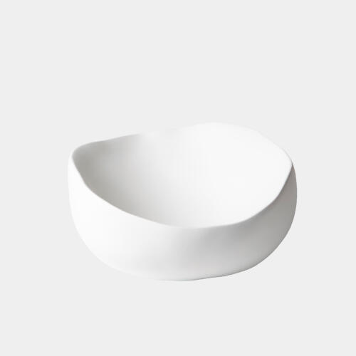 Lumi Organic Round Bowl-Matte White